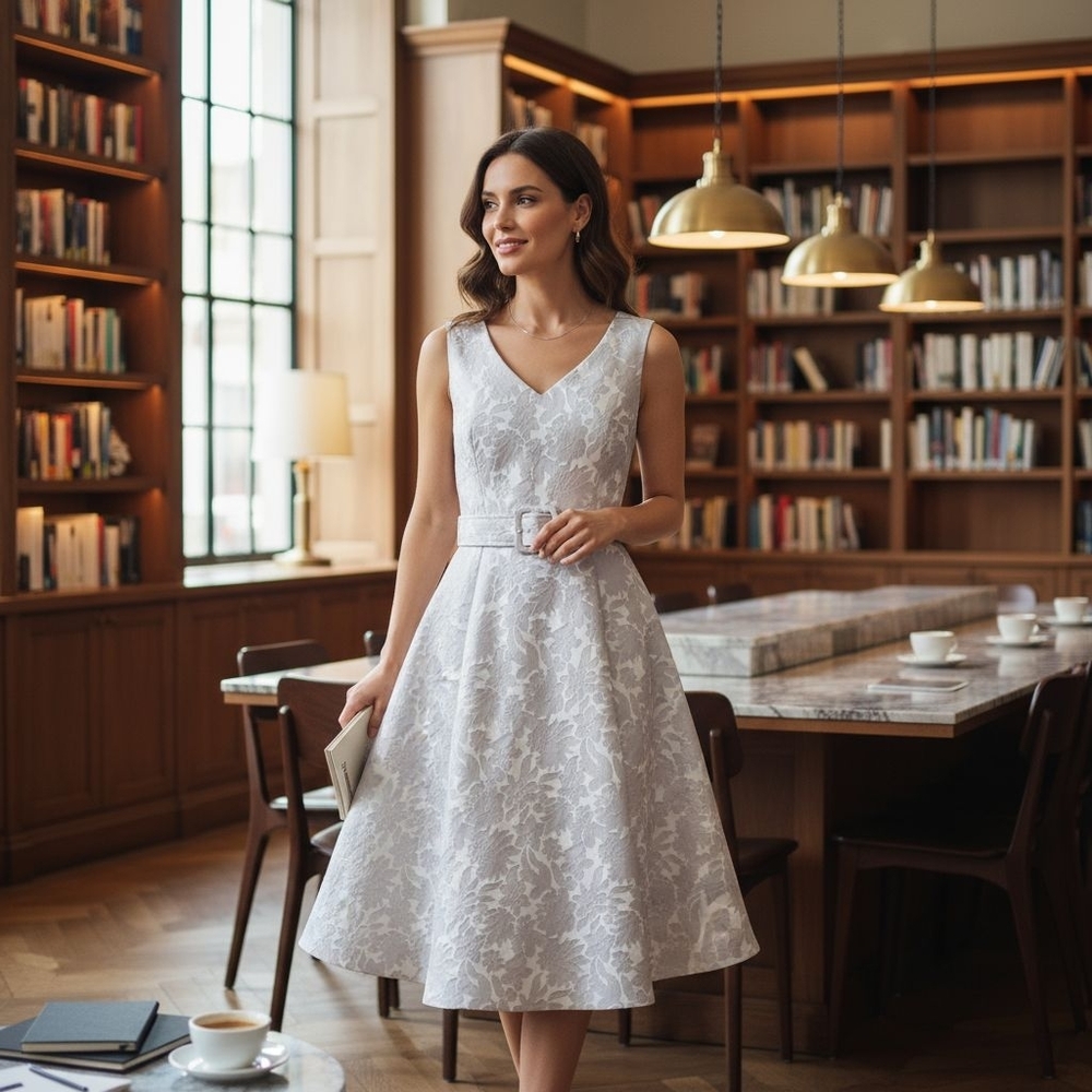 NWT Phase 8 Gray Jaquared Formal Dress(3 For $100 Item)